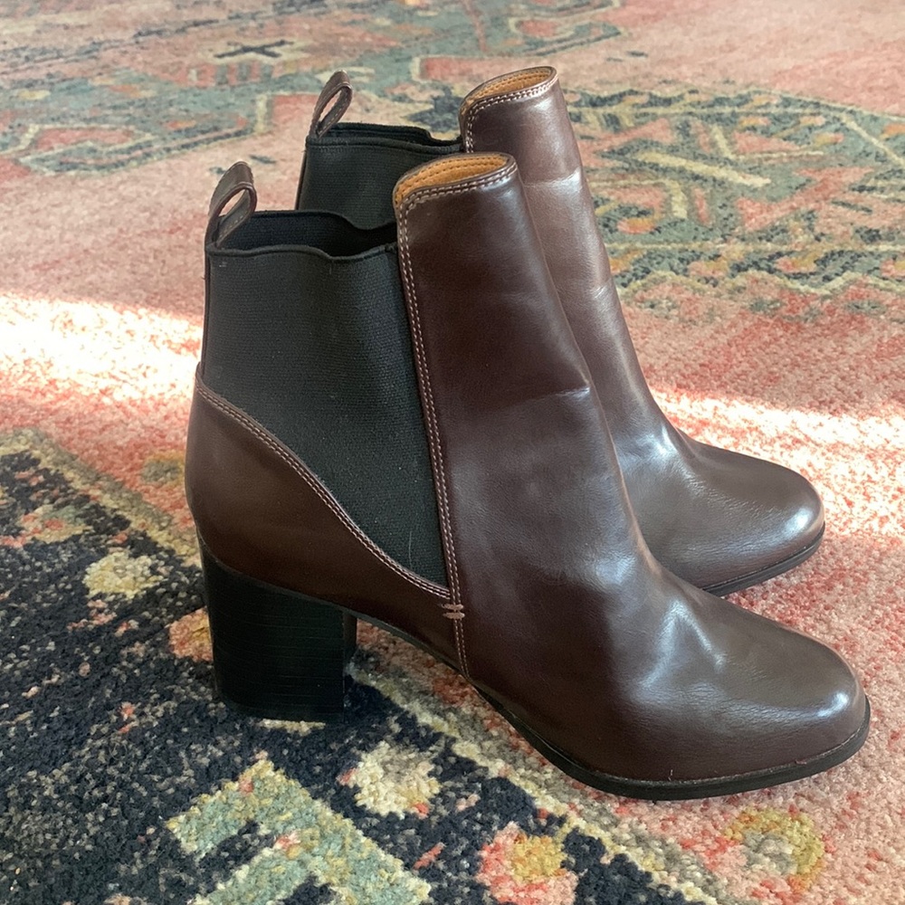 Deep Brown High Heel Ankle Boot